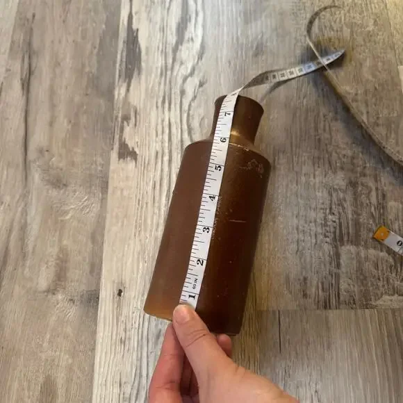 Antique Stoneware Bottle Garage Anglais London Paris Apothecary Vase - Picture 6 of 7